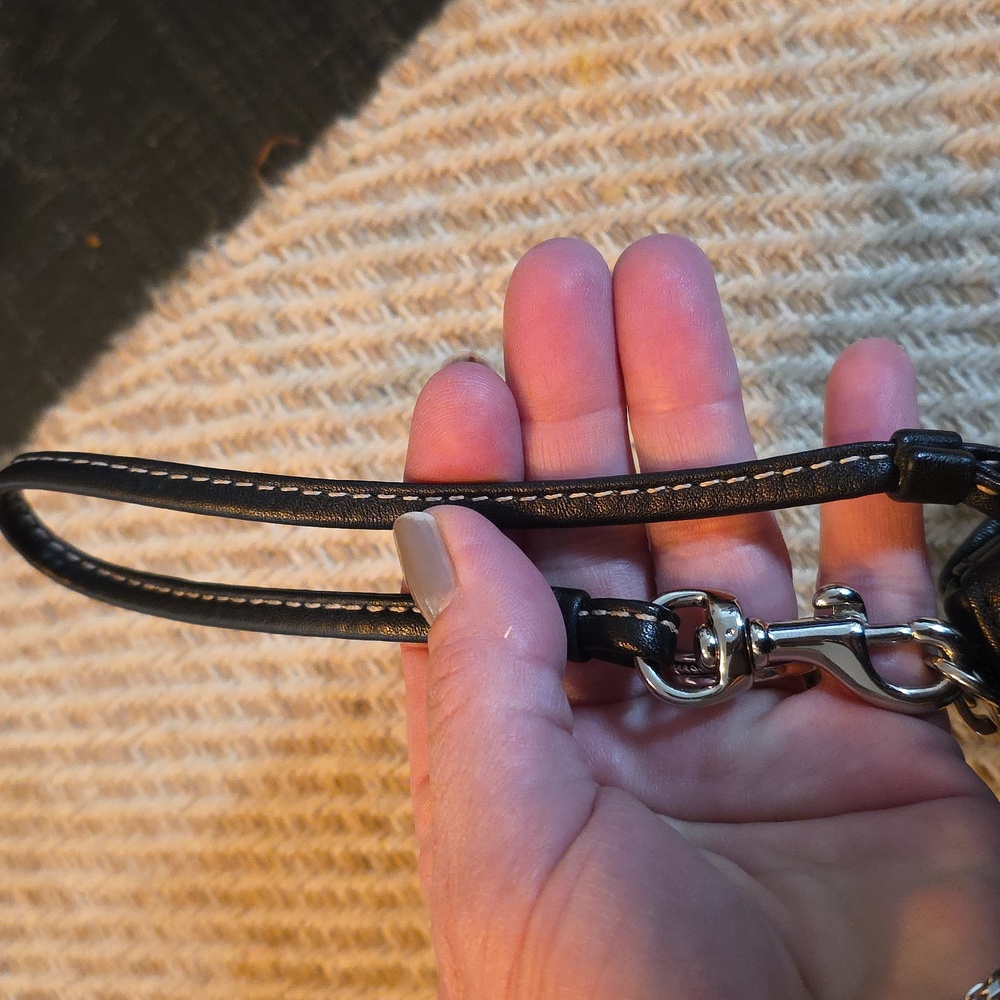 Coach Vintage Black Wristlet with Silver Buckle - Picture 8 of 10